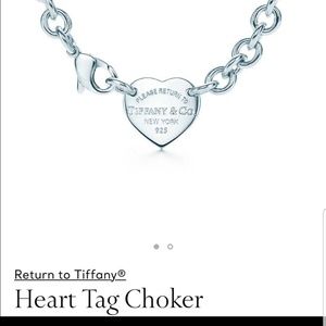 Tiffany& Co Heart Tag Choker 15"
